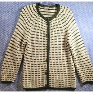 Vintage Bairnswear Button Up Sweater Made In Great Britain Womens Size Medium